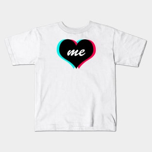 TikTok Heart Me Black Kids T-Shirt